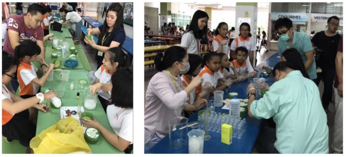 Innova primary’s parents support group, student leaders and teachers producing their own hand sanitizers from scratch
